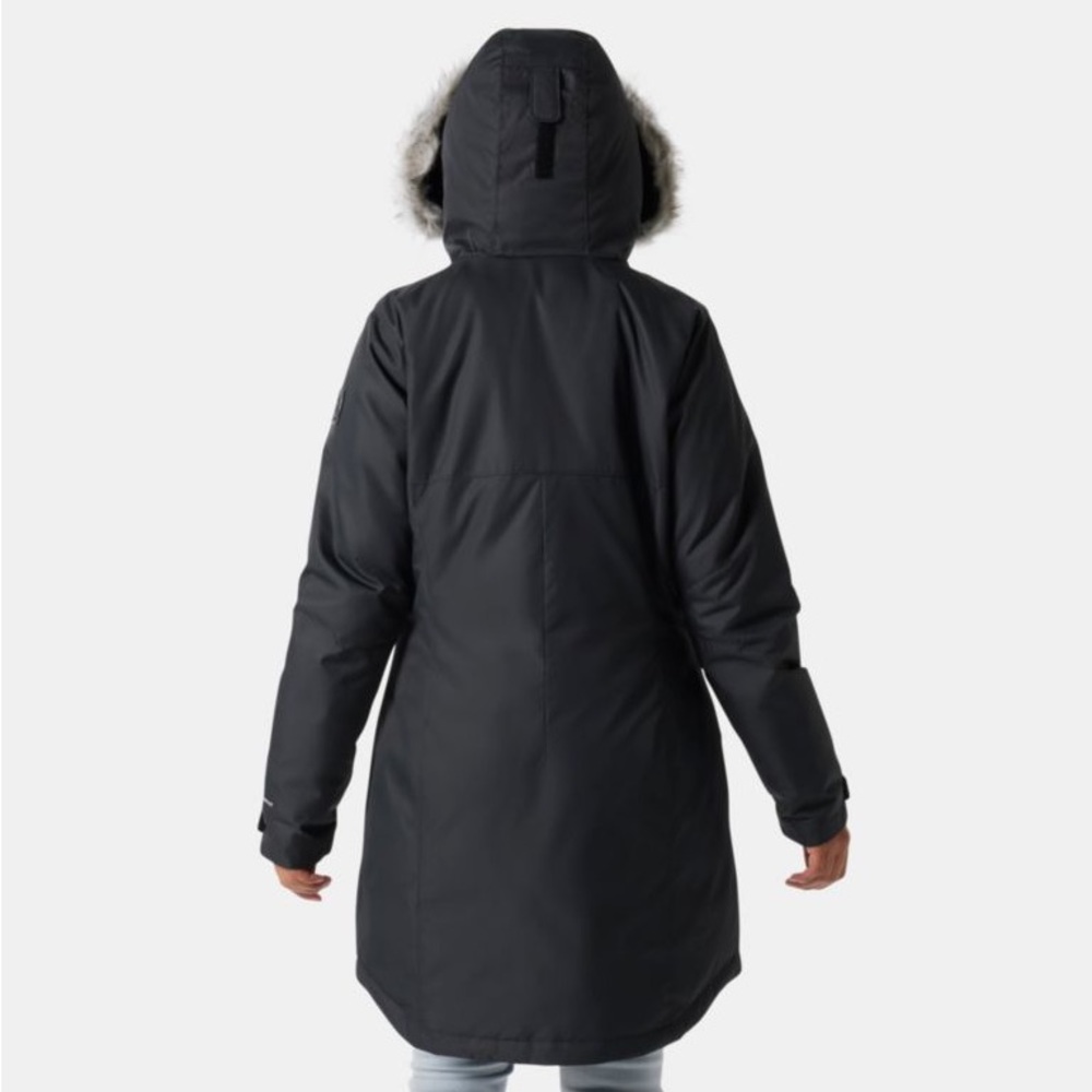 NWT Columbia Black Suttle Mountain Long Insulated Jacket -Sz S - Picture 2 of 11